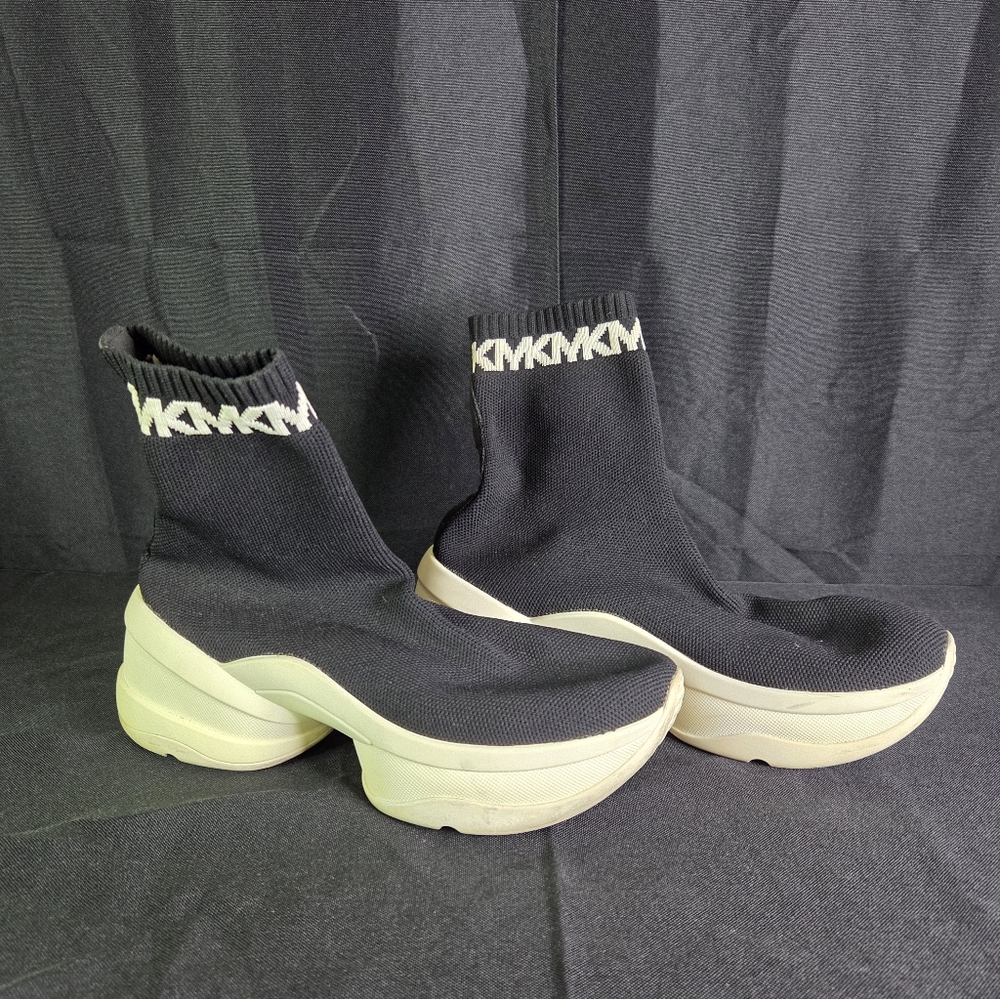 Michael Kors Olympia  Stretch Knit Logo Trim Sock Sneaker